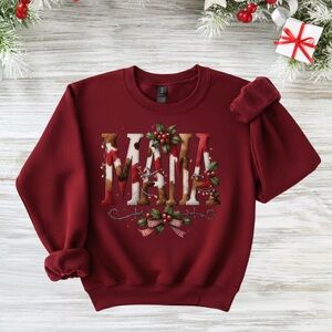 PLUS SIZE Festive Red Holiday Sweatshirt